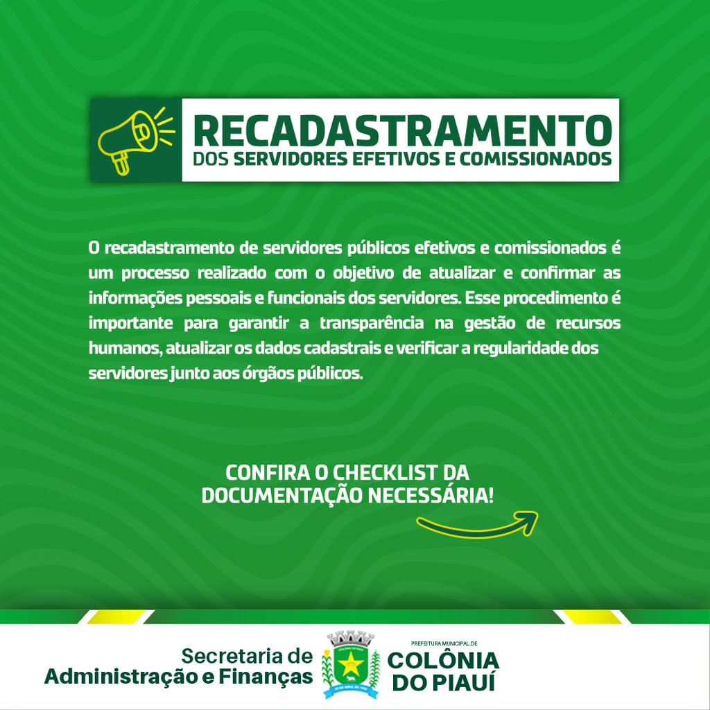 Administração e Recursos Humanos - Atualização Cadastral - Governo